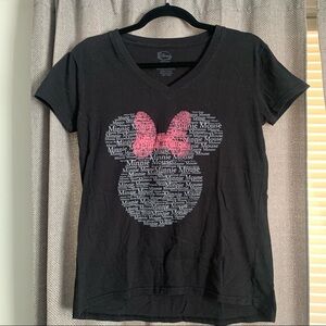 Disney Minnie Mouse Disney Parks V-Neck Women's Cut T-shirt